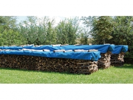 Holz-Abdeckplane, 2 x 10 mtr., Profi, schwer