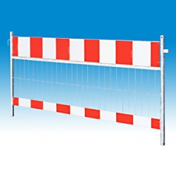 Schrankenzaun, Stahlrahmen, Müba