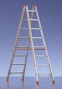 Layher Sprossen-Stehleiter, beidseitig begehbar