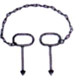 Schachthaken mit Kette